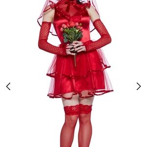 Red Satin Costume Dress